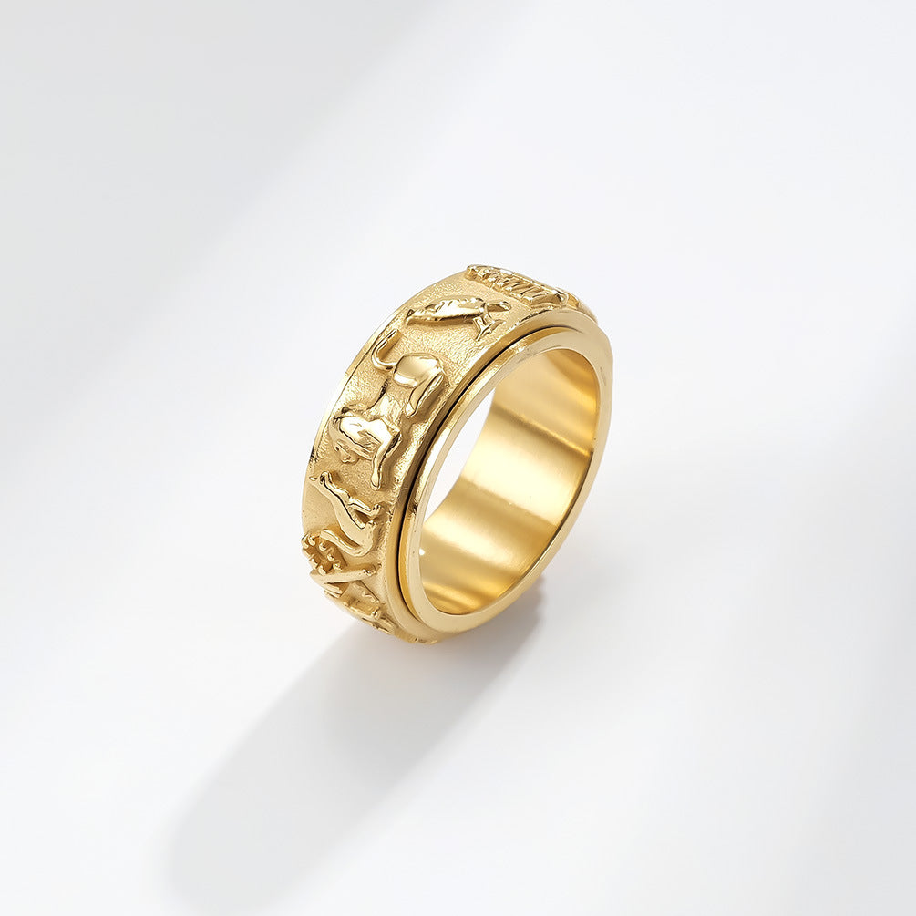 Joyería al por mayor Símbolos del Antiguo Egipto Anillos de acero inoxidable
